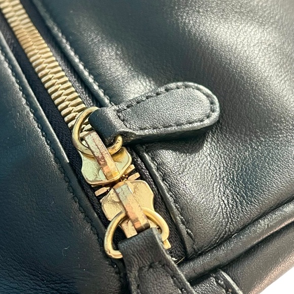 VTG Coach Black Leather Weekender Travel Duffle Bag w/ Shoulder Strap & Hangtag - Picture 6 of 15